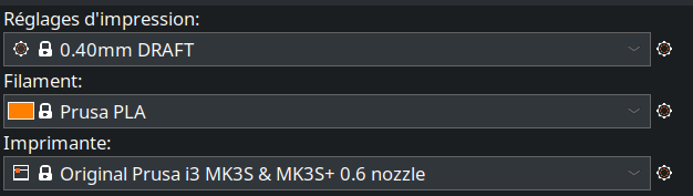 Printing parameters